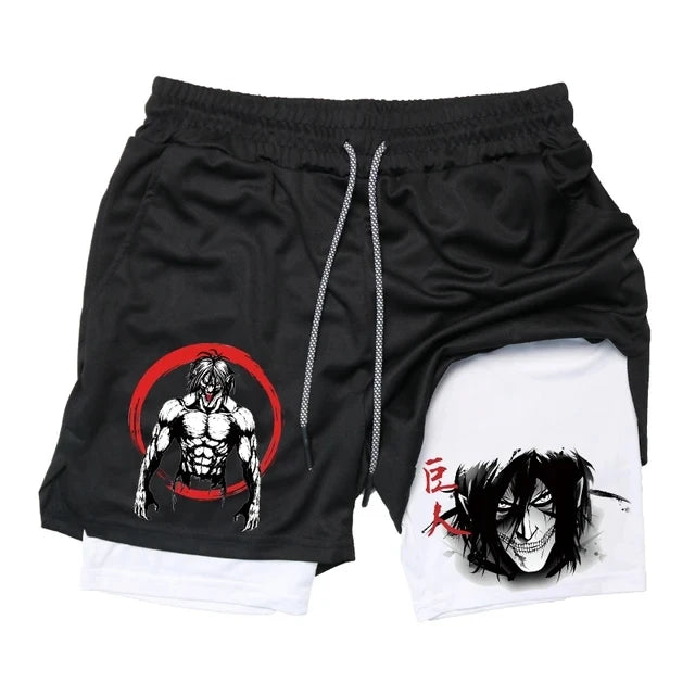 Anime 2 In 1 Quick Dry Sports Shorts