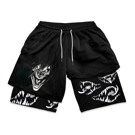 Anime 2 In 1 Quick Dry Sports Shorts